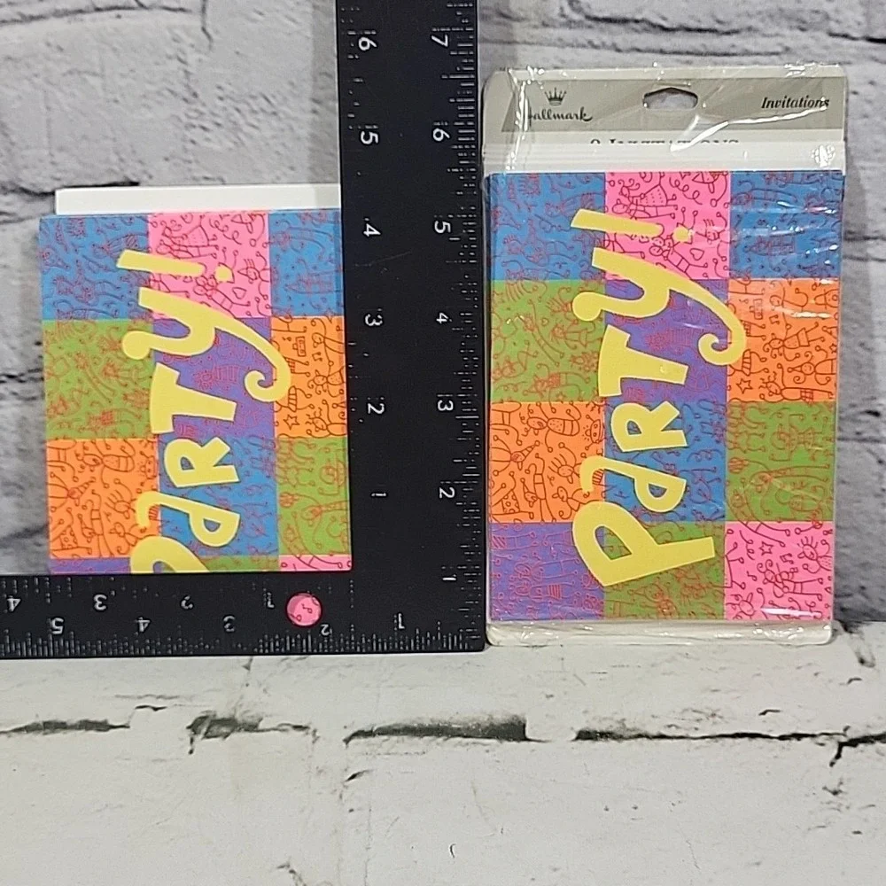 Hallmark Party Invitations Lot Of 16 Colorful Cards With Envelopes